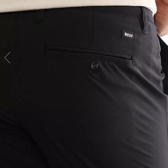 REEF Dante Walking Shorts Black Stretch Hybrid 34 New 8” inseam - Picture 3 of 5